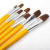 Yellow Handle Wolf Hair Brush Set for Watercolor, Gouache, Acrylic, and Oil Painting