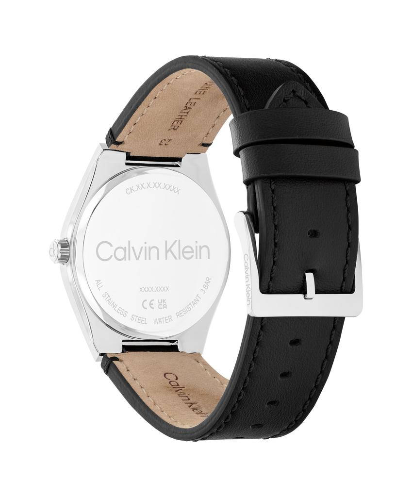 MOTION Black Leather 25200524 [Calvin Klein][Authentic] Men's Watch, Dial, Strap,