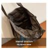 Korean Style Foldable Waterproof Polyester Drawstring Backpack - Large Capacity Shopping Bucket Bag