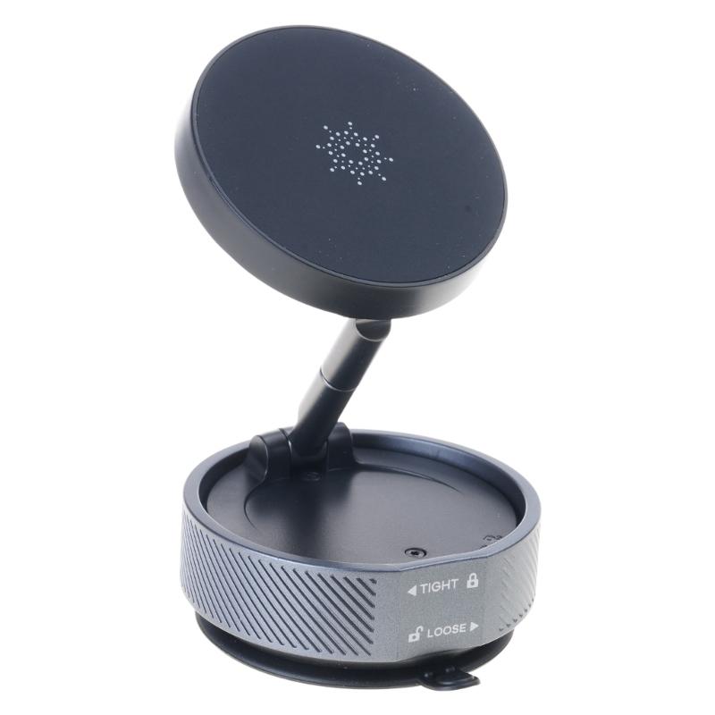 

Phone Holder Bracket Stand Rack 360 Degree Rotation Powerful Magnets for Car Mount Strong Grip Vacuum Suction Attachment 1 чёрный