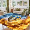 Leeds United Football Design Crystal Velvet Rug Soft Decorative Mat for Bedroom Entrance