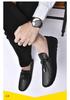 Men's Casual Spring Cowhide Slip-on Loafers, Embossed Leather Driving Shoes, Large Size
