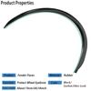 2pcs Universal Car Wheel Eyebrow Arches Lips Glossy Black 7m Auto Side Fender Flares Extension Protection