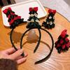 Children's Christmas Headband with Plush Bow and Cute Tree Hair Clip