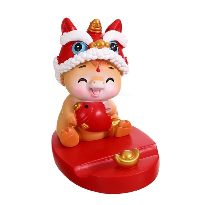 

Resin Craft Horse Figurine Phone Holder Multifunctional Desktop Decoration For Study Work Place Cultural Art Decoration