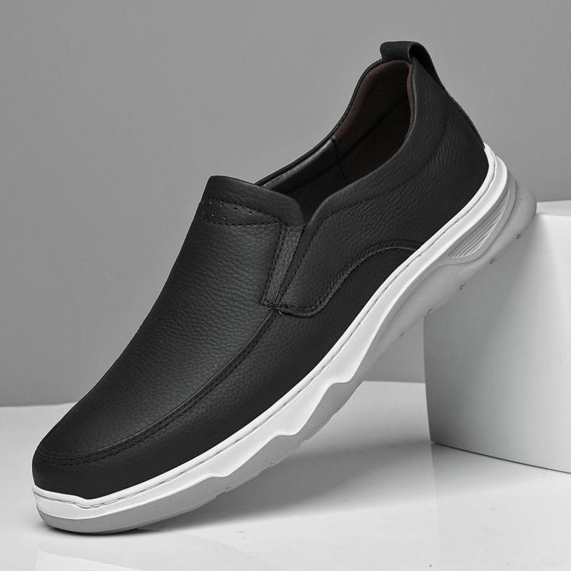 High Quality Casual Leather Shoes Fashion Slip on Office Business Shoes Comfy Men's Loafers Classic Male Dress Shoes Moccasins