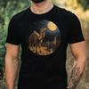 T-Shirt Herren Kamel im Mondlicht Motiv Baumwolle Größe XS bis 5XL
