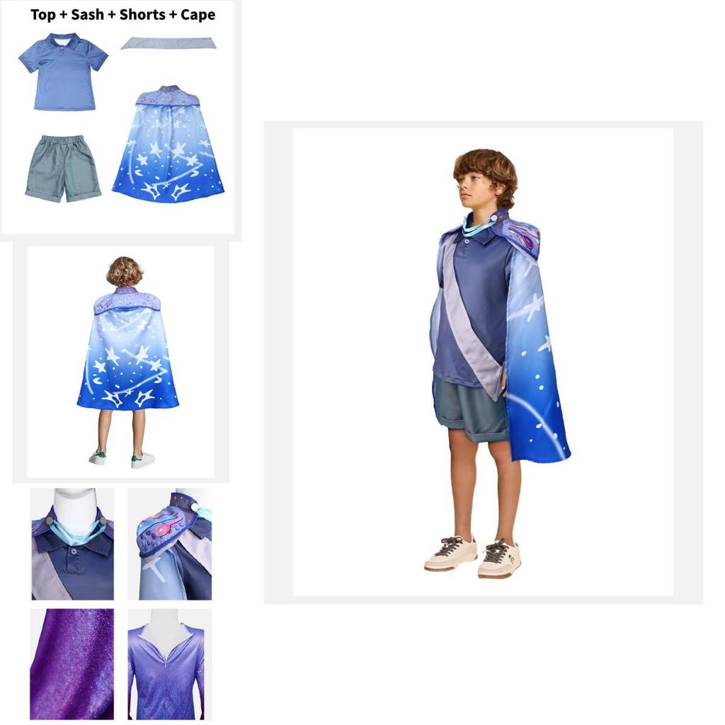 Versatile And Eye-catching Blue Alien Cosplay Outfit For Kids Suitable For Halloween And Performances