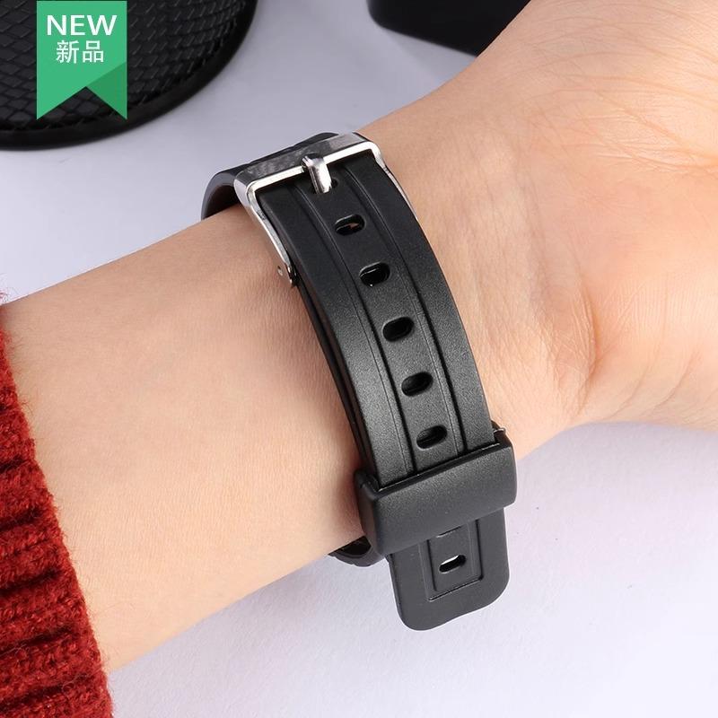 Resin Watch Strap for Casio W-800 F-91W A159 AE1200 AE1200W AE-1300 Silicone Watchband 18mm Stainless Steel Watch Band
