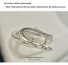 925 Sterling Silver Zirconia Crossover Ear Cuff Hoops - Women's Twisted Line Earrings