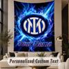 Custom Text Tapestry Inter Milan Print Wall Tapestry Indoor Living Room Wall Decor