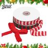 Christmas Woven Ribbon Durable Seasonal And Bouquet Wrapping 5m for Gift Packaging Decorative Crafting Knit
