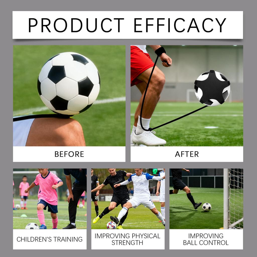 2PCS Foot Trainer, Soccer Juggling Trainer, Wrist Strap Auto Foot Training Tool, Improve Control Skills