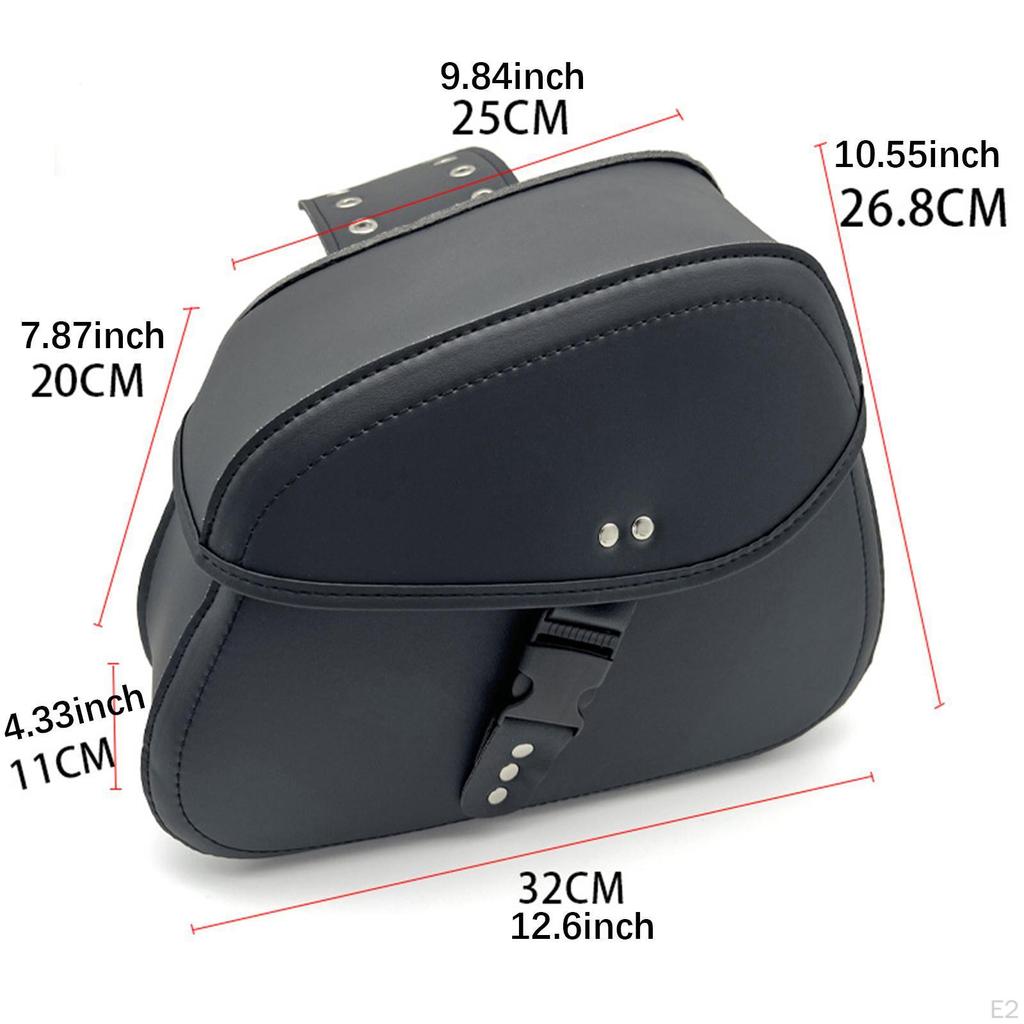 2 Pieces Motorcycle Saddlebag Tool Bag Large Capacity Waterproof Easy Installation