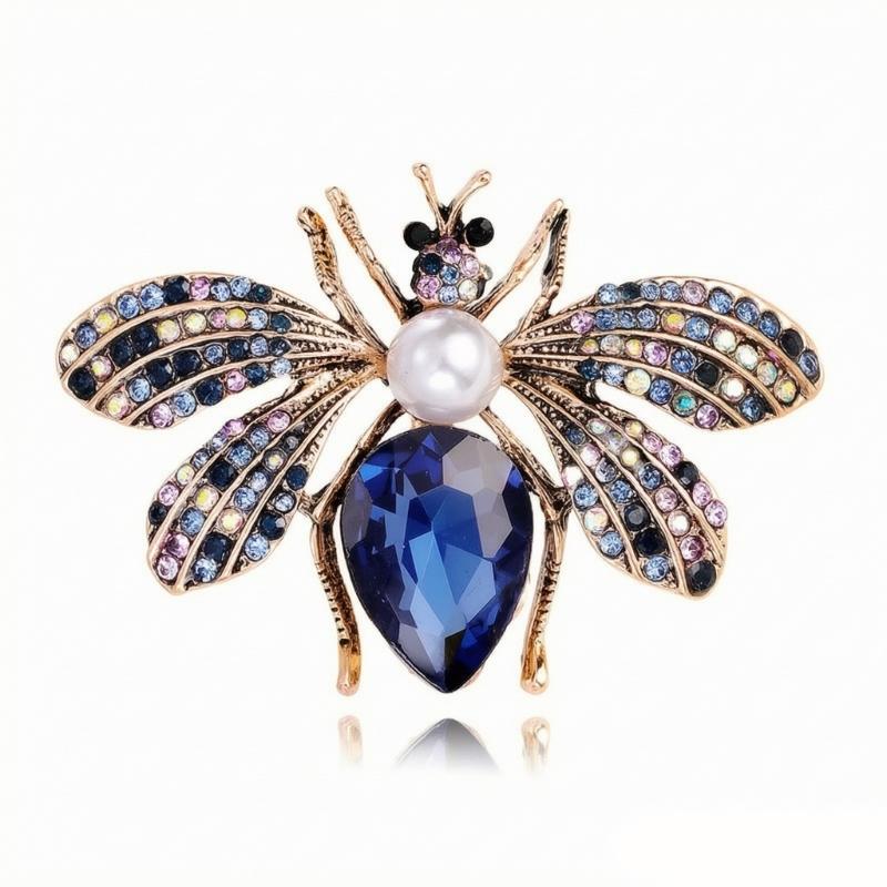 Decorative Insect Brooch Pin with Alloy Body for Coat Lapel Cardigan and Bag Accent, Single Jewelry Accessory Wear