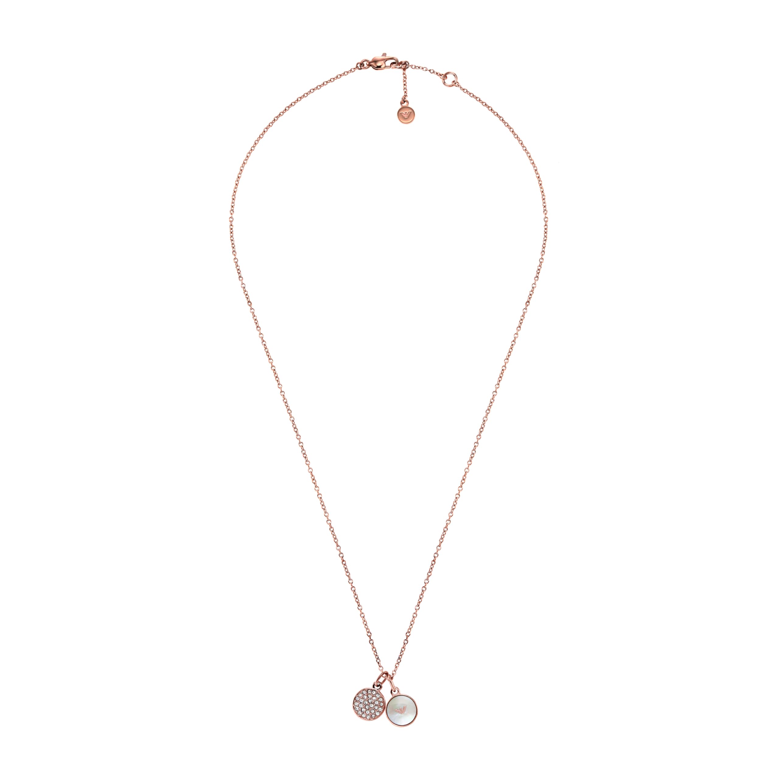 Emporio Armani Women s Rose Gold Tone Stainless Steel Pendant Necklace, EGS2158221