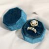 Rings Box Jewelry Box Display Holder Cases Wedding Rings Flannel Material Jewelry Box Perfect Gift for Woman Man Girls