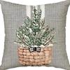 Nordic Christmas Snowman Pillowcase Linen Sofa Cushion Pillowcase New Style Christmas Pillowcase