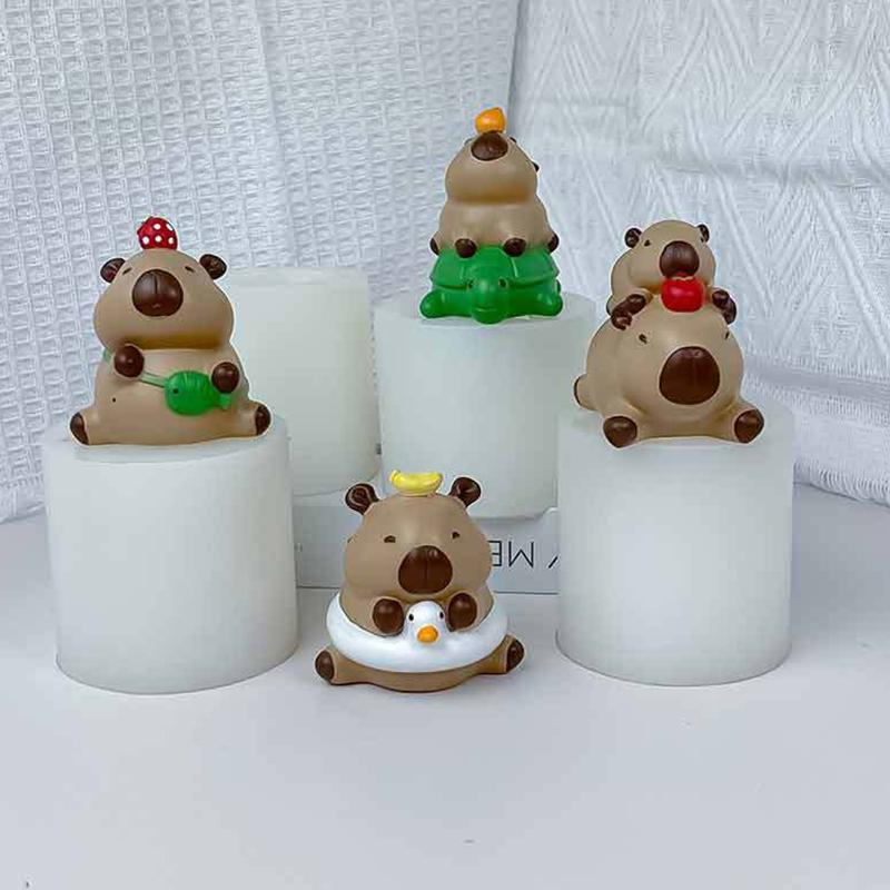 2025 NEW Cute Capybara Milk Jelly Silicone Mold Pudding Dolphin Pudding Mould Home Baking Accessories Kitchen Tool
