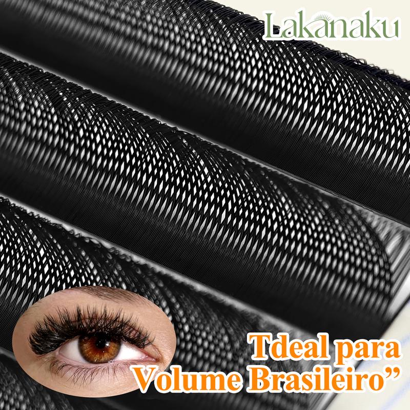 LAKANAKU 6trays/set Fio YY Eyelash Extensions YY Lashes Natural Soft Volume Brasileiro Premade Fans Cilios