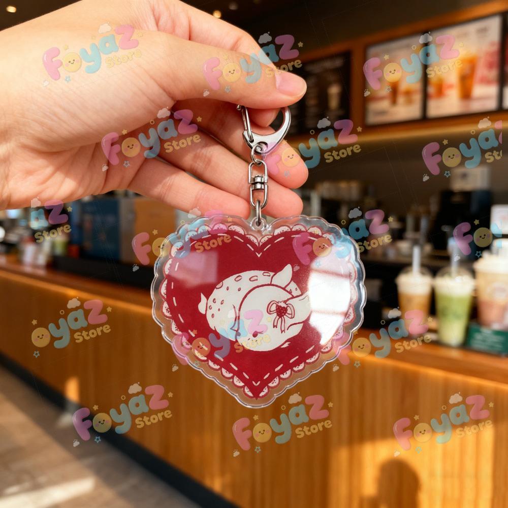 

Coquette Pink Dog Animal Keychain Accessories Bag Charms Fox Cat Sheep Girls Women Keyrings Jewelry Fans Freinds Gift