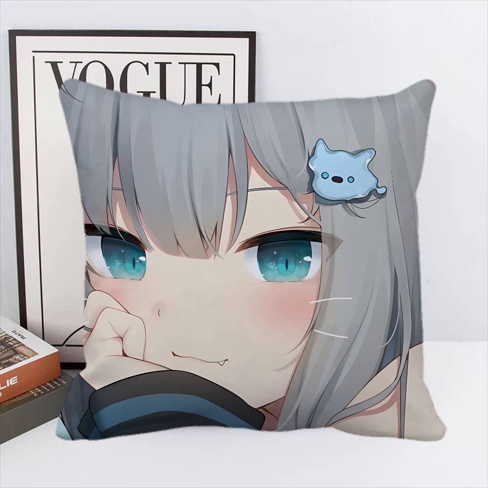 Cute NNachoneko Anime Girl Pillow Case Square Pillow Bedroom Sofa Leisure Comfort Cushion Car Home Decoration