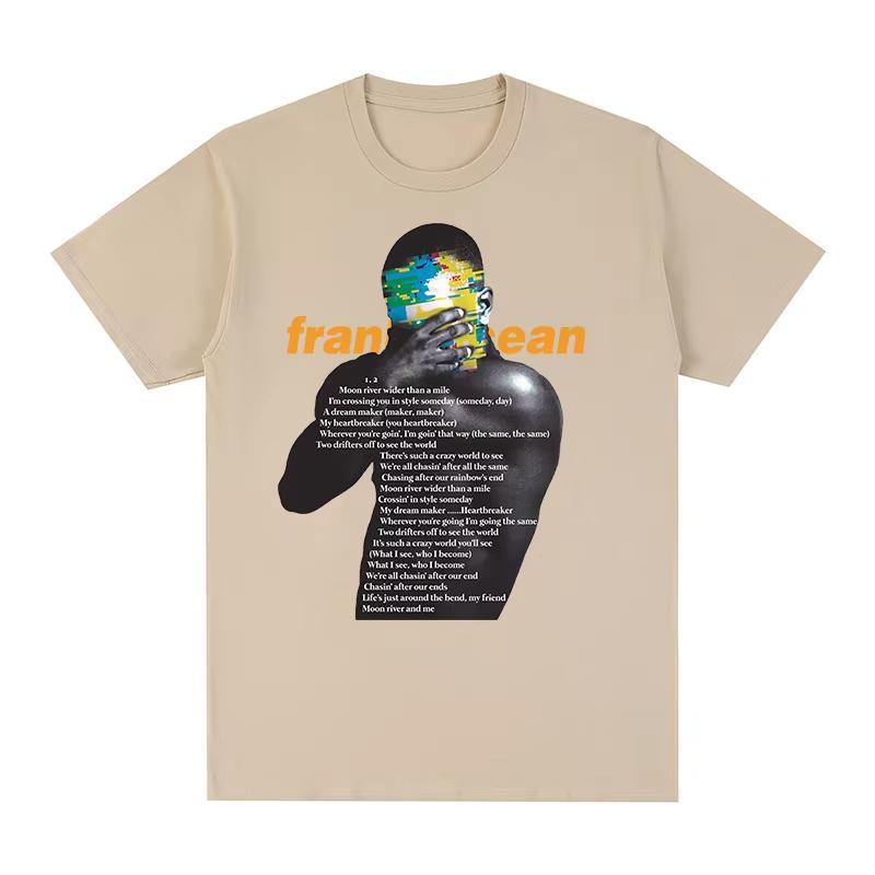 Nouveau T-shirt en Coton Hommes & Femmes avec Frank Ocean Blonde Fun Harajuku Hip-Hop Rapper Musique Impression Graphique T-shirt Femmes Et Hommes