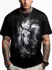T-Shirt with Luminous Horse Print