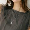 Magnetic Necklace Clover Necklace Silver Free Size [Rielly] (Length Approx. 60cm)