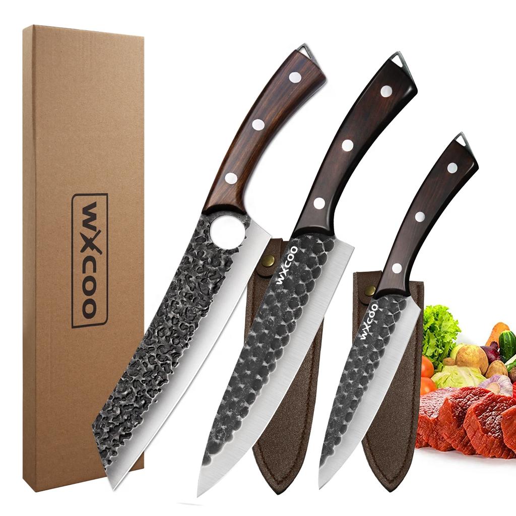 Professional Kitchen Knife Meat Cleaver Boning Knife Fish Slicing Utility Knives Handmade Forged Butcher Knife and Accessories