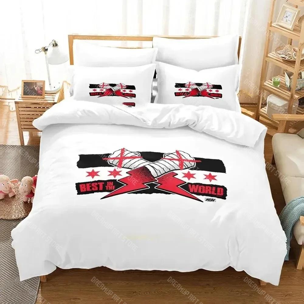 CM Punk Aew The Best In The World Bedding Set Duvet Cover Bed Set Quilt Cover Pillowcase Comforter king Queen Size Boys Adult