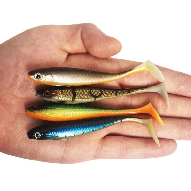 7Pcs Fishing Lure for Trout Walleye Swim Baits Fishing Lures Paddle Tail Swimbaits Artificial Baits for Saltwater