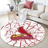 St.Louis Cardinals Round Area Rug,Carpet Rug for Living Room Bedroom Sofa Playroom Decor,Non-slip Floor Mat