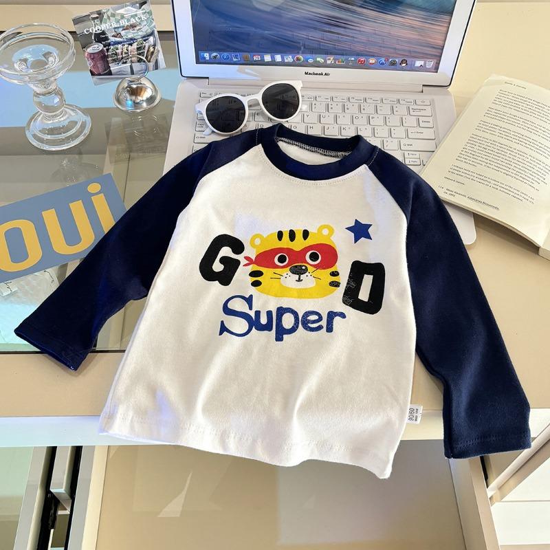 Kids Long Sleeve Cotton T Shirt Spring Autumn Base Layer For Boys Girls