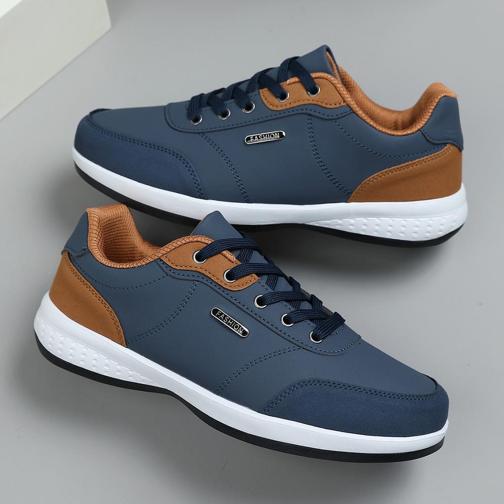 Nuevos Zapatos para Hombre Primavera Otoño Impermeables Zapatos para Caminar Antideslizantes Amortiguación Casual de Cuero Zapatos Deportivos para Hombre Zapatillas de Tenis para Hombre