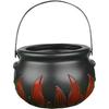 2pcs Halloween Candy Bucket Black Witch Cauldron with Handle Trick or Treat Candy Pail Holder for Halloween Party Favor Decorations