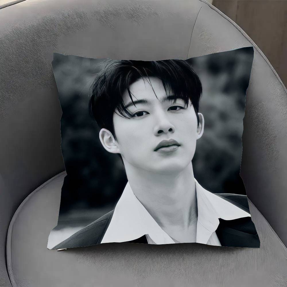 Korean Male Singer Kim Hanbin Pillow Case Sofa Cushion Cover Room Home Decoration 12x12Inch