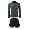 Women's Two-Piece Diving Suit: Long-Sleeve, Sun-Protective Swimwear for Surfing, Sports, or Beach.