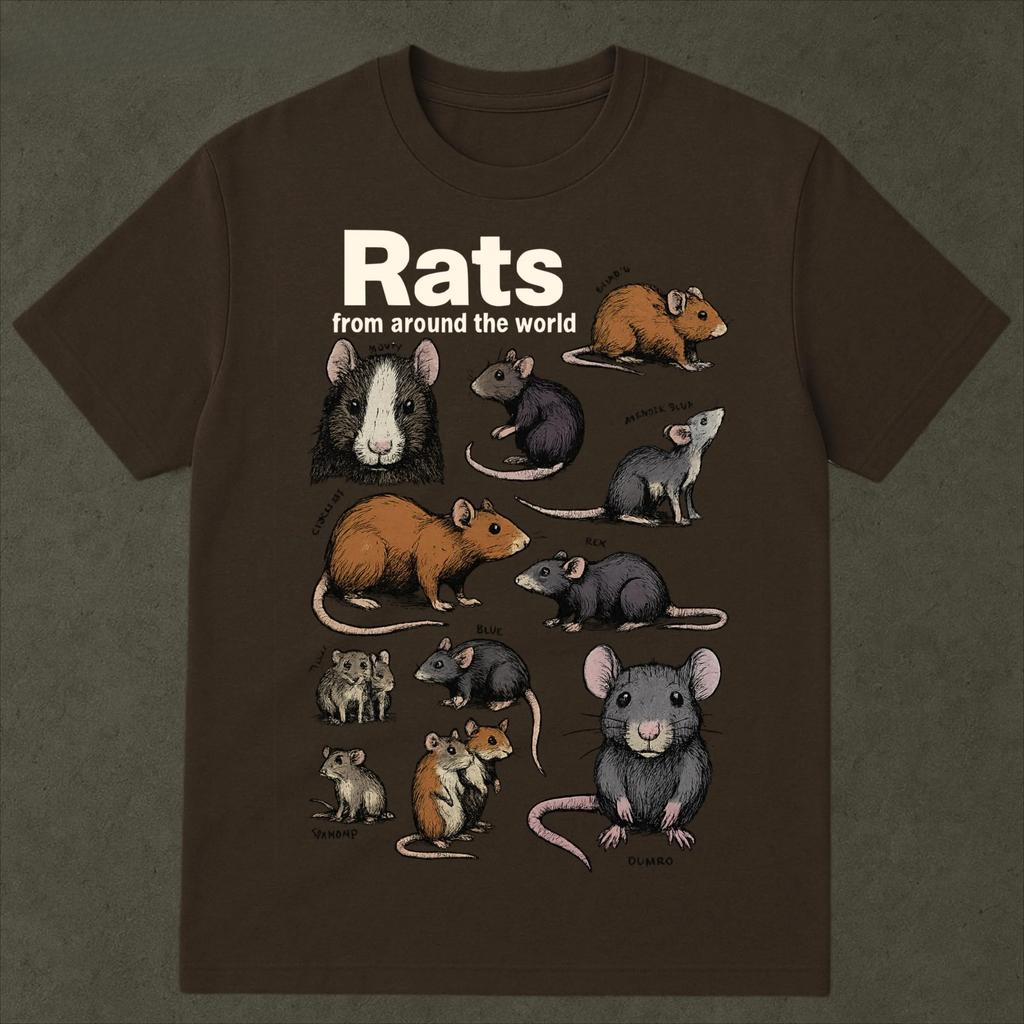 Crazy Rats Vintage 90s T-Shirt Retro Medieval Rat Tshirt Cursed Cat Funny Meme Shirt Ironic Shirt Y2k Shirt Embarrassing Men Tee