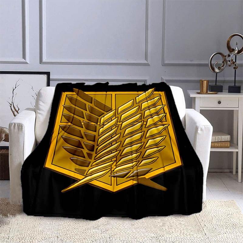 Attack On Titan Wings of Liberty Anime Blanket Soft Cozy Blanket Flannel Blanket Kids Blanket Home Travel Blanket Gift