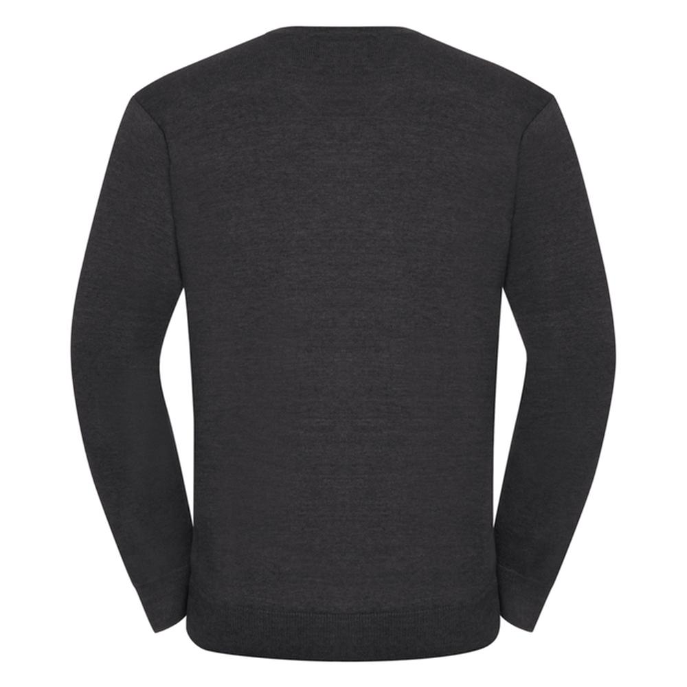 Russell Collection Mens Knitted V Neck Sleeveless Pullover