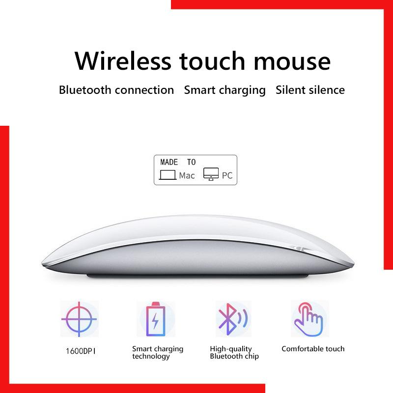 Wireless Bluetooth Computer Mouse Magic Dual-Mode Silent Rechargeable Touch Slim Ergonomic PC Mice For Macbook Air