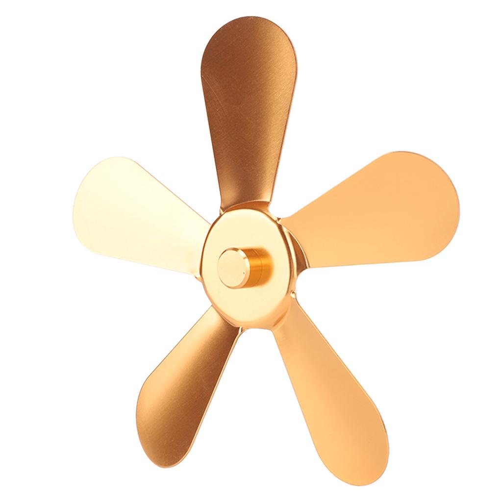 5 Pás Ventilador de Fogão Pás de Liga de Alumínio Alimentado a Calor Pás de Ventilador de Fogão Substituição para Lareira
