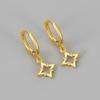 925 Silver Earrings For Women Trendy Heart Star Zircon Earring Jewelry Prevent Allergy Party Accessories Gift