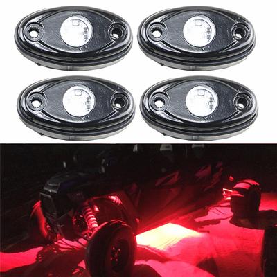4Pcs 9W Led Rock Light Under Body Tail Light Source For Jeep Offroad Truck Boat