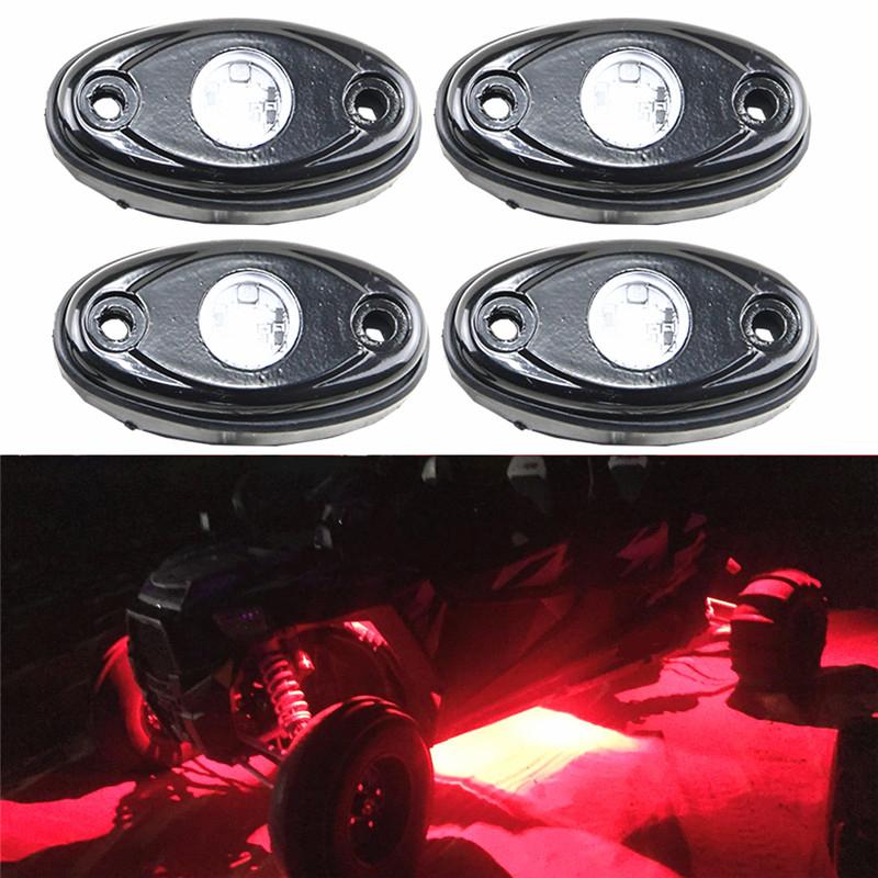 

4PCS 9W LED Rock Light Under Body Tail Light Source For JEEP Offroad Truck Boat