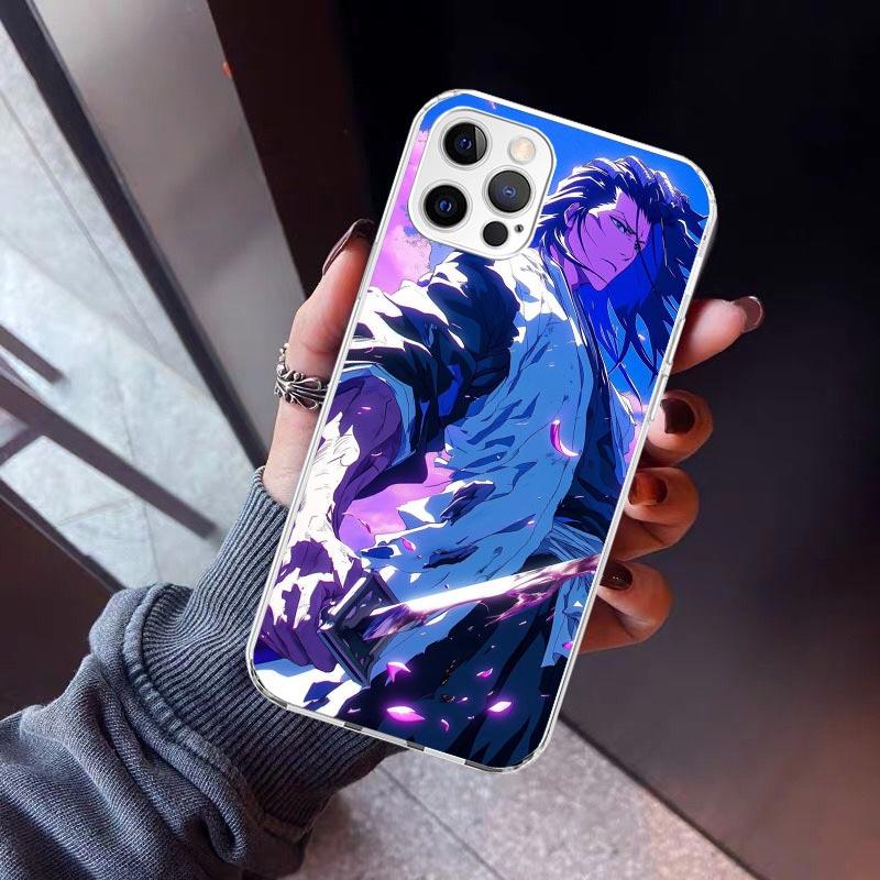 Bleach Kuchiki Byakuya Phone Case For iPhone 17 Air 11 13 Mini 14 15 Plus 16 12 Pro Max 16E SE 7 8 Pattern Soft TPU Back Cover