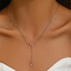 Japan and South Korea Fashion Simple and Versatile Design Wishing Star Y-shaped Necklace Niche Star Collarbone Long Sweater Necklace Women