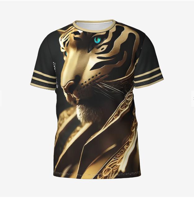 

Аниме мода золотые доспехи животных зодиака графика детские футболки с 3D принтом рубашка из полиэстера нежная быстросохнущая эластичная детская футболка 100