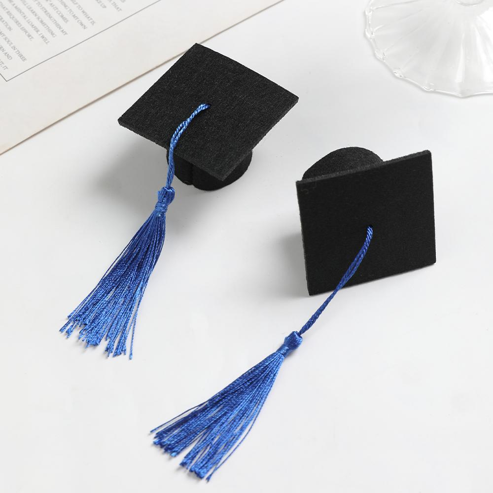 5/10Pieces Mini Graduation Hats For Christmas Home Decoration Graduation Wine Bottle Decor DIY Children's Hair Card Accessories
